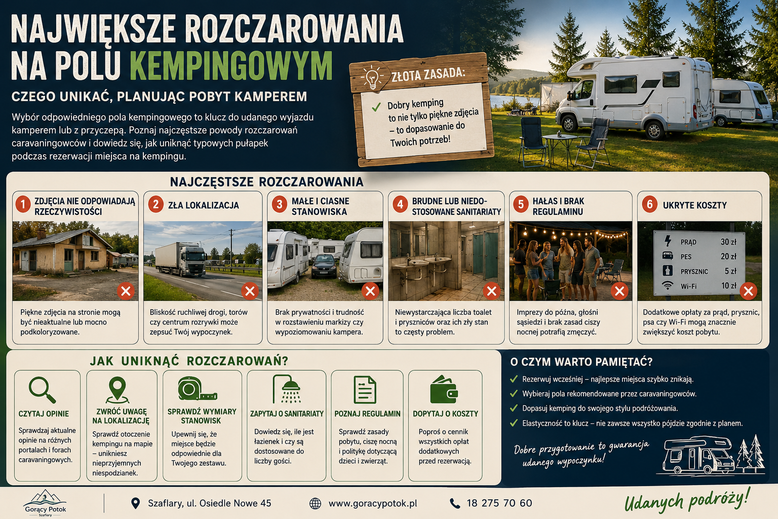 Największe rozczarowania na polu kempingowym